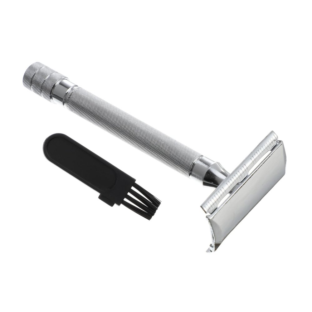 Didiseaon Safety Manual Beard Shaver Handle Retro Design for Close Shaving for Men Grooming Needs