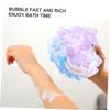 Angoily 5pcs Bath Ball Shower Sponge Pouf Mesh Body Scrubber for Women Men Beauty Sponge Portable Lightweight view 3