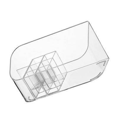 MERRYHAPY Clear Sorting Organizer Multi-functional Desktop Storage Container for Cosmetics Skin Care Products Holder and Office Supplies Space-saving Design -skid Base