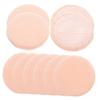 Angoily 10pcs Round Cotton Velour Powder Puff Soft Makeup Application Tool for Loose Powder Setting Blusher and Highlighter Home and Salon Use view 1