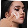 Angoily 10pcs Round Cotton Velour Powder Puff Soft Makeup Application Tool for Loose Powder Setting Blusher and Highlighter Home and Salon Use view 2