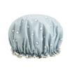 Angoily 2pcs Double-layer Women Shower Cap Washable Reusable for Bathing Cat Print view 1