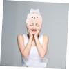 Angoily 2pcs Cartoon Hair Drying Caps Coral Fast Drying Shower Towel Bowknot Design Water Absorbent Hair Wrap for Women Cute Long Ear Cat Pink view 4
