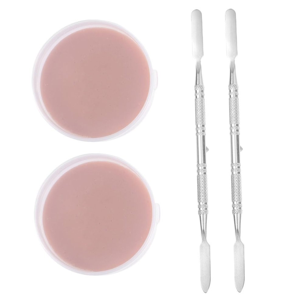 Angoily 2pcs Fake Scar Wax Makeup Kit with Spatulas for Halloween Costumes Realistic Wound Modeling Putty for Parties Durable Skin Safe Effects