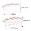 Angoily 2pcs Rhinestone Hair Combs for Brides Elegant Alloy Hair Accessories for Wedding Engagement Prom and Special Occasions Delicate Inlay Design view 3