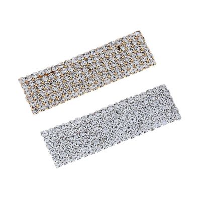 Angoily 2pcs Rhinestone Hair Clips Alloy Diamond Hair Barrettes for Women Girls Long Design Elegant for Parties Weddings Special Occasions