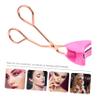 Angoily Magnetic Stainless Steel Eyelash Curler Kit Professional Clamp for Effortless Curling of Bare Mascara-Coated Lashes Comfortable Grip for Easy Use Rose Gold Handle Design view 3