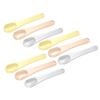 Angoily 9pcs Metal Sampling Spoon for Eye Cream and Facial Masks Cosmetic Mixing Spatulas Gold Silver and Rose Gold Skincare Application and Cream Dispensing view 1