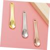Angoily 9pcs Metal Sampling Spoon for Eye Cream and Facial Masks Cosmetic Mixing Spatulas Gold Silver and Rose Gold Skincare Application and Cream Dispensing view 2