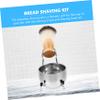 Didiseaon Men's Grooming Kit Shaving Brush Set Mustache Shaving Bowl Stainless Steel Beard Brush Rack 3pc Shaving Tool Kit for Smooth Shave view 2