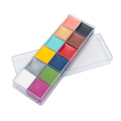 Angoily Oil-based Paint Non- Easy to Clean Makeup for Halloween Parties Birthdays and Celebrations Portable Storage Box Included
