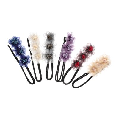 NOLITOY Diy Hair Style Curler Accessories 6pcs Flower Bun Maker Donut Bun Maker