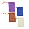 Angoily 4pcs Soap Foaming Holder Pouches Practical Exfoliating Bath Bag for Skin Care Quick-dry Design Comfortable Use Multi-color Purple Blue Beige view 1