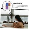 Angoily 4pcs Soap Foaming Holder Pouches Practical Exfoliating Bath Bag for Skin Care Quick-dry Design Comfortable Use Multi-color Purple Blue Beige view 3