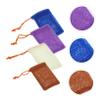 Angoily 4pcs Soap Foaming Holder Pouches Practical Exfoliating Bath Bag for Skin Care Quick-dry Design Comfortable Use Multi-color Purple Blue Beige view 4