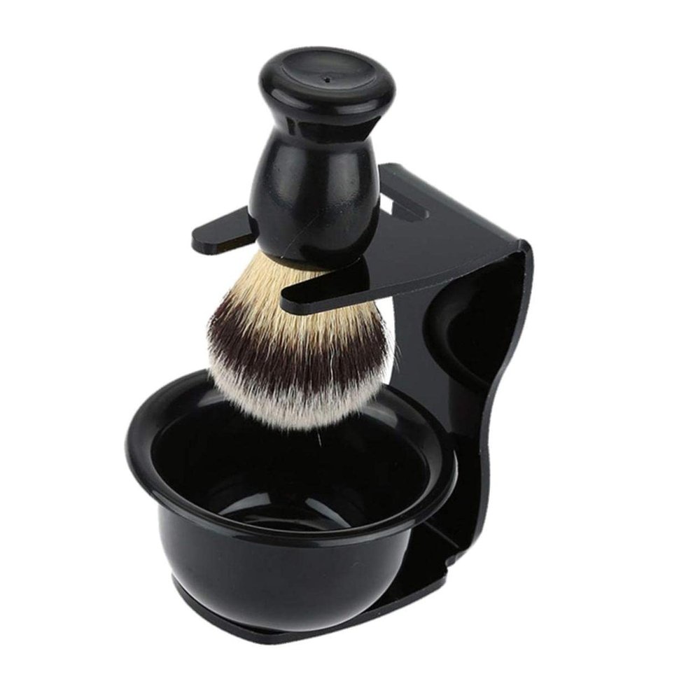 Didiseaon Nylon Shaving Tools Set Acrylic Stand Brush and Soap Bowl for Men Grooming and Facial Cleaning