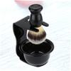 Didiseaon Nylon Shaving Tools Set Acrylic Stand Brush and Soap Bowl for Men Grooming and Facial Cleaning view 2