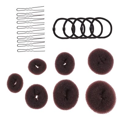 Angoily Practical Bun Ring Styler Maker Donut Hair Device Hair Bun Clips for Women Girls Donuts Rings U-shaped
