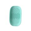 minkissy Silicone Makeup Brush Cleaning Pad Durable Handheld Scrubbing Dish for Washing Compact Design for Women Light Green view 1