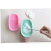minkissy Silicone Makeup Brush Cleaning Pad Durable Handheld Scrubbing Dish for Washing Compact Design for Women Light Green view 2
