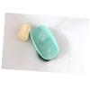 minkissy Silicone Makeup Brush Cleaning Pad Durable Handheld Scrubbing Dish for Washing Compact Design for Women Light Green view 4