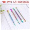 NOLITOY 4pcs Cuticle Pusher and Dead Skin Remover Set Durable Manicure Tools for Nail Care and Grooming for Home and Salon Use Colorful Design view 3