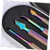 NOLITOY 4pcs Cuticle Pusher and Dead Skin Remover Set Durable Manicure Tools for Nail Care and Grooming for Home and Salon Use Colorful Design view 4