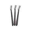Housoutil 12pcs Safety Eyebrow Trimmer Curler Kit Eyebrows Face Scrubber Tweezers Gel Comb Moisturizer Nose Facial Razor Eyebrow Shaver Makeup Accessories Practical Eyebrow Trimmer Black view 1