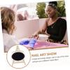 NOLITOY 1pc Nail Plate Wooden Display Rack for Nail Work Board Smooth Finish for Home Professional Use Stylish Art Holder view 2