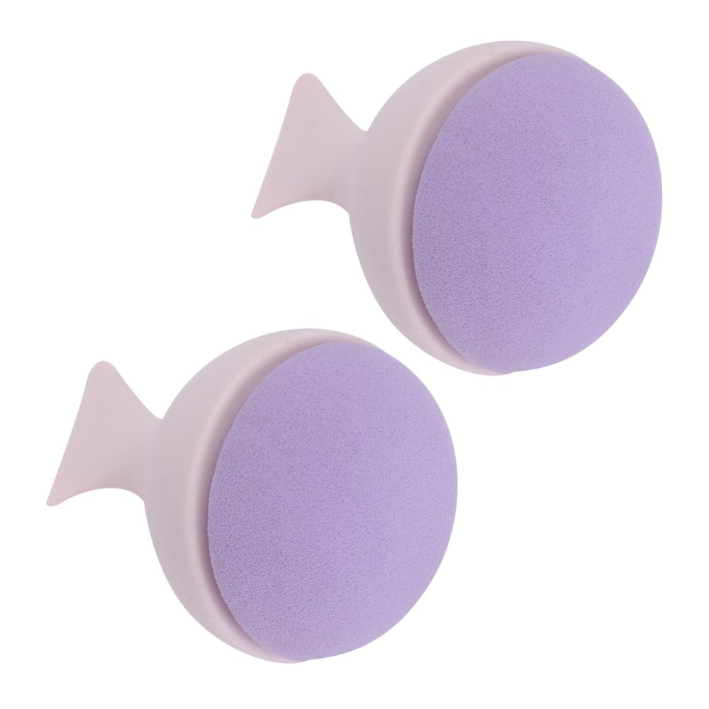 Angoily 2pcs Non-latex Mermaid Tail Makeup Sponges Dual-use Beauty Blending Tools for Liquid Foundation and and Comfortable Application Dusty Pink