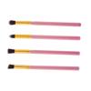 NOLITOY 4pcs Soft Horse Hair Makeup Brushes Set Eye Shadow Makeup Brush Kit Blending Highlighter Angled Pink Travel view 1