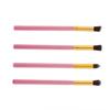 NOLITOY 4pcs Soft Horse Hair Makeup Brushes Set Eye Shadow Makeup Brush Kit Blending Highlighter Angled Pink Travel view 2