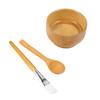 Angoily 3pcs Bamboo Mixing Bowl Set for Facial Skin -friendly Cosmetic Tool with Mixing Spoon and Brush Diy Face Mask Applicator for Home Use view 1