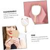 NOLITOY Handheld Makeup Mirror Wooden Handle Cute Animal Design for Travel and Daily Use for Girls and Ladies Reflection for Makeup and Grooming view 4