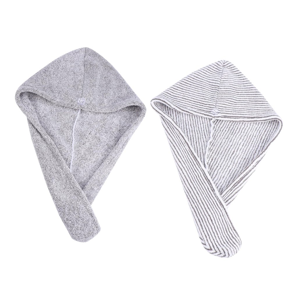 Beatifufu 2pcs Super Absorbent Hair Drying Towels Thickened Fleece Shower Caps for Quick Drying for Daily Use Bathing and Travel Soft and Hair Wraps
