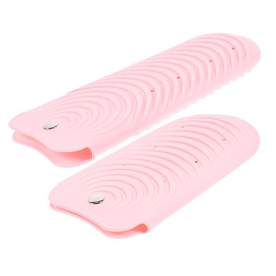 Angoily 2pcs Hair Curler Cover Protective Cover Heat Insulation Mat Random Color