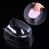 Housoutil French Dip Nail Manicure Powder Tray, 4PCS Transparent Dipping Nail Tips Mold for Art Manicure Polish Dip French view 3