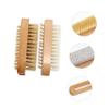 NOLITOY 2pcs Double-sided Wooden Nail Brush Comfortable Bristle Manicure Tool for Home Salon Travel Natural Bristle Fingernail Cleaning Brush Random view 2