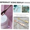 Angoily 4pcs Metal Face Cream Applicator Spoons Durable Zinc Alloy Cosmetic Tools for Skincare Makeup and Diy Beauty Products Home and Salon Use Gold Silver view 2