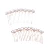 NOLITOY 2pcs Bridal Hair Comb Rhinestone Inlay Alloy Pearl Headdress Accessories for Weddings Special Occasions and Parties view 1