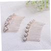 NOLITOY 2pcs Bridal Hair Comb Rhinestone Inlay Alloy Pearl Headdress Accessories for Weddings Special Occasions and Parties view 3