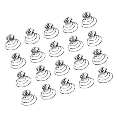 Didiseaon 60pcs Spiral Hair Pins Rhinestone Inlaid Hair Clips for Women Wedding Large Bobby Pins for Prom
