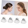 Didiseaon 60pcs Spiral Hair Pins Rhinestone Inlaid Hair Clips for Women Wedding Large Bobby Pins for Prom view 2