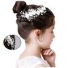 Angoily Pearl Leaf Bridal Hair Comb with Crystal Accents Elegant Wedding Hair Accessory for Bride and Special Occasions view 2