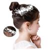 Angoily Pearl Leaf Bridal Hair Comb with Crystal Accents Elegant Wedding Hair Accessory for Bride and Special Occasions view 4