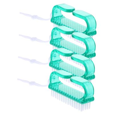 Beatifufu 4pcs Nail Cleaning Brush Portable Manicure Tool for Fingernail Toenail Care Safe Lightweight Scrubbing Brushes for Home and Salon Use