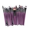 Angoily Professional Eye Makeup Brush Set 20pc Eye Shadow Brushes Makeup Brush Cosmetic Brush Set Natural Purple Rod Black Tube for Daily Use view 1
