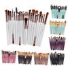 Angoily Professional Eye Makeup Brush Set 20pc Eye Shadow Brushes Makeup Brush Cosmetic Brush Set Natural Purple Rod Black Tube for Daily Use view 3
