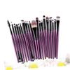 Angoily Professional Eye Makeup Brush Set 20pc Eye Shadow Brushes Makeup Brush Cosmetic Brush Set Natural Purple Rod Black Tube for Daily Use view 4