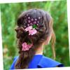 NOLITOY 5pcs Beaded Hair Combs Elastic Double Hair Clips for Easy Styling and Decoration Random Styles for Types for Women and Girls view 2